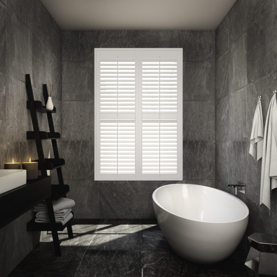 Tilt-and-Turn Perfect Fit Shutters Shrewsbury Bedroom Frameless perfect fit shutters on tilt-turn bedroom windows Shrewsbury | Privacy & style solutions from ShireLuxe Shutters